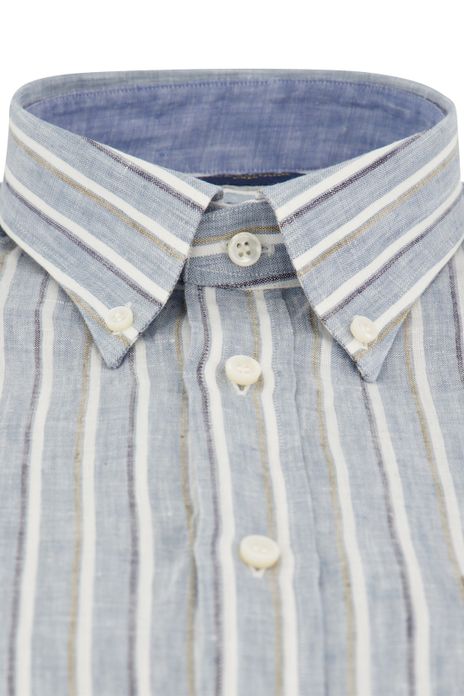 Paul & Shark overhemd wijde fit lichtblauw gestreept