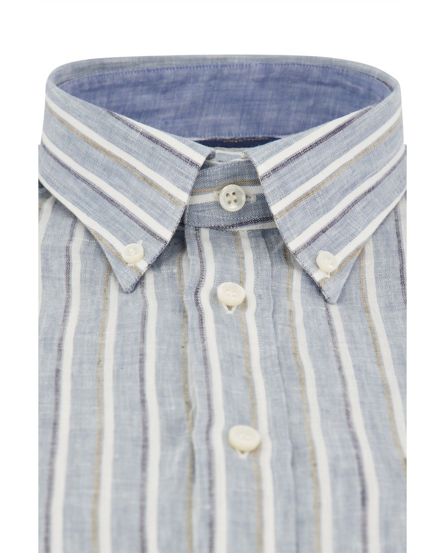 Paul & Shark overhemd wijde fit lichtblauw gestreept