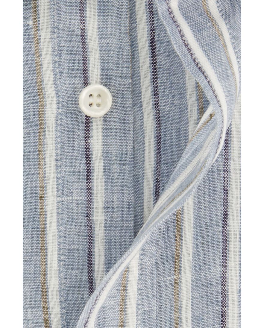 Paul & Shark overhemd wijde fit lichtblauw gestreept