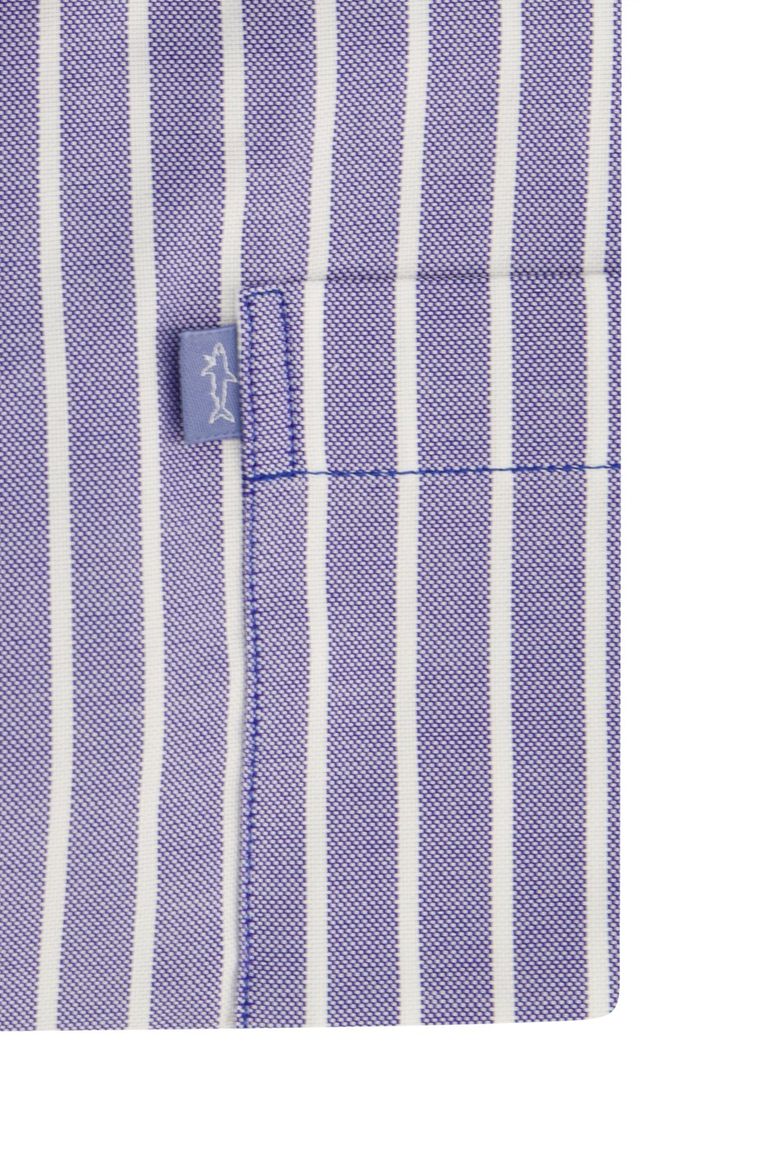 Paul & Shark casual overhemd wijde fit blauw wit