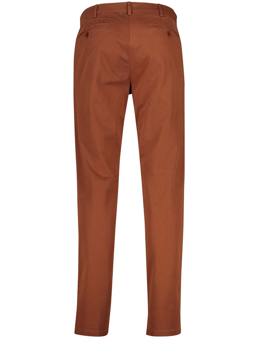 Meyer broek chino Rio bruin effen katoen