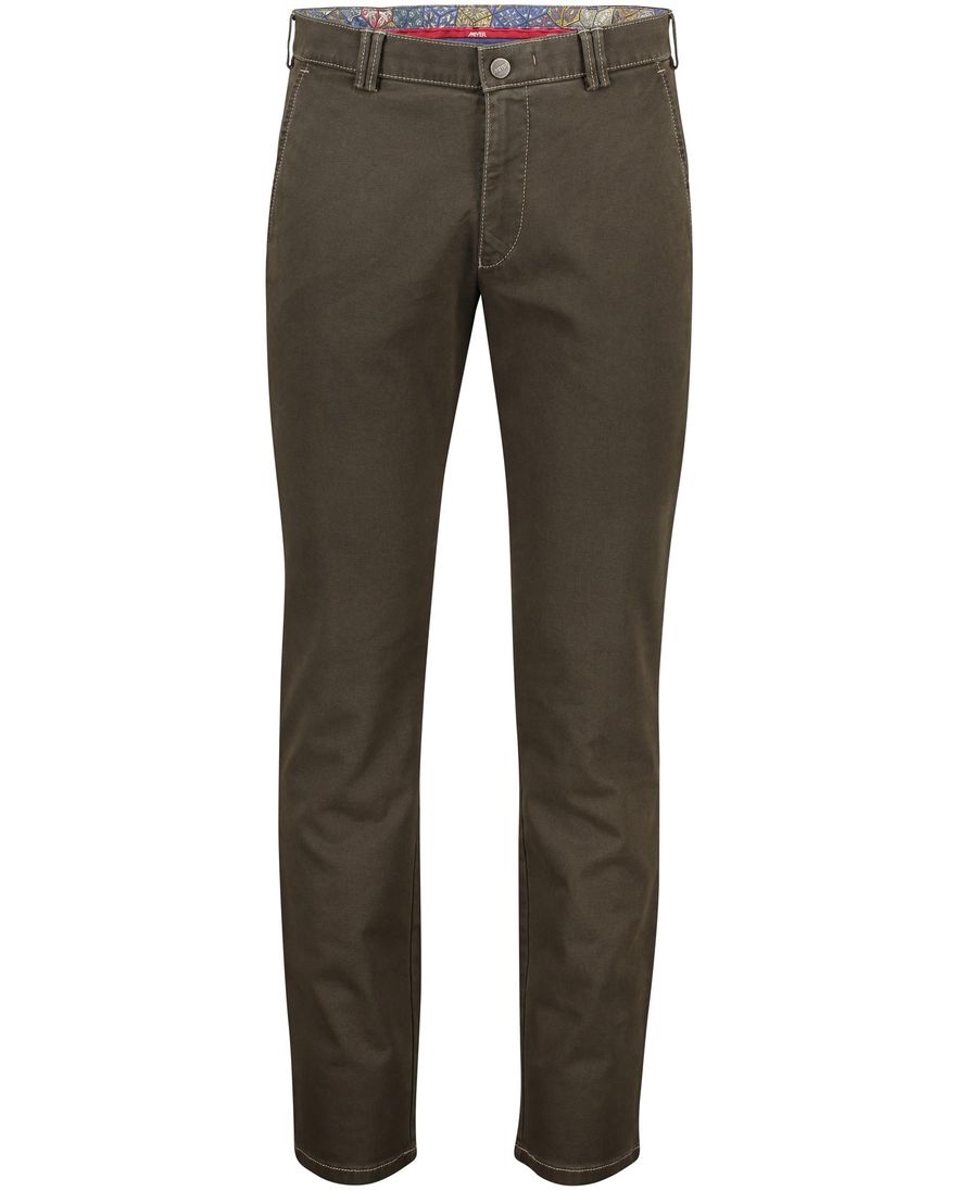 Meyer katoenen broek Rio modern fit groen