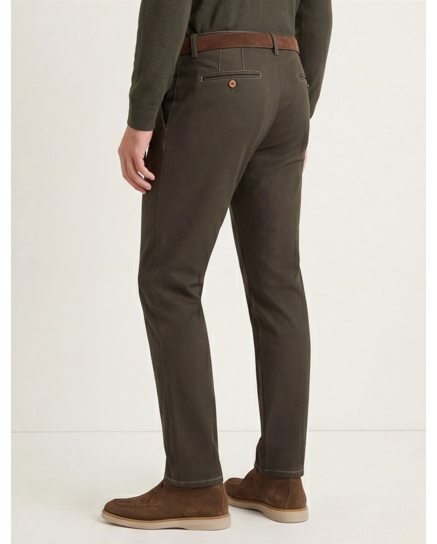 Meyer katoenen broek Rio modern fit groen