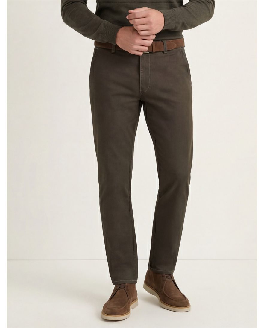 Meyer katoenen broek Rio modern fit groen