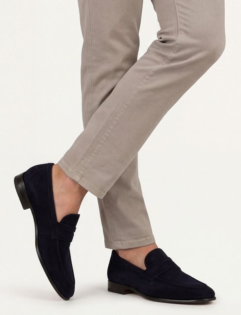 Loafers Magnanni donkerblauw leer