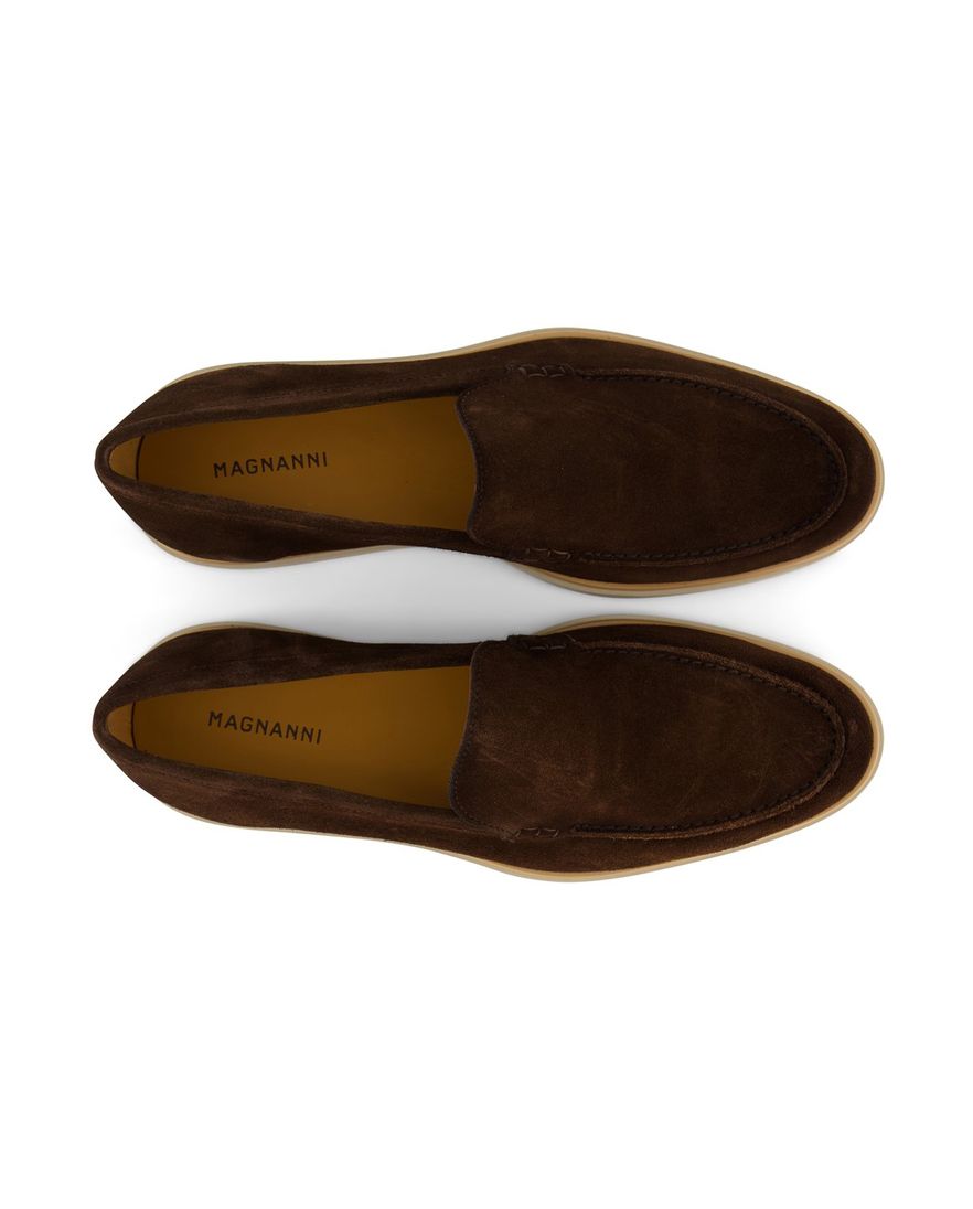 Magnanni loafers leer donkerbruin