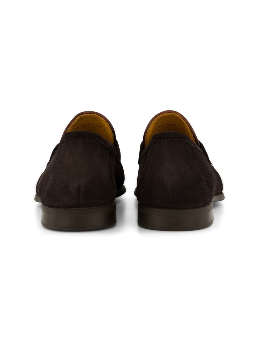 Bruine Magnanni loafers leer suede