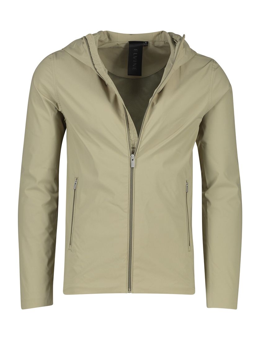Elvine normale fit zomerjas waterdicht groen capuchon