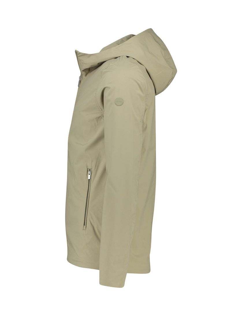 Elvine normale fit zomerjas waterdicht groen capuchon