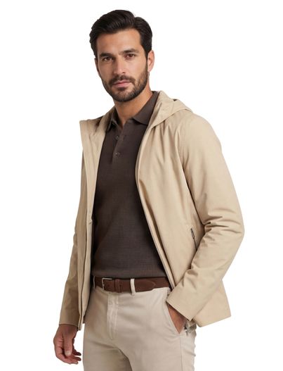 Elvine Elvine zomerjas Ayden waterdicht beige normale fit capuchon