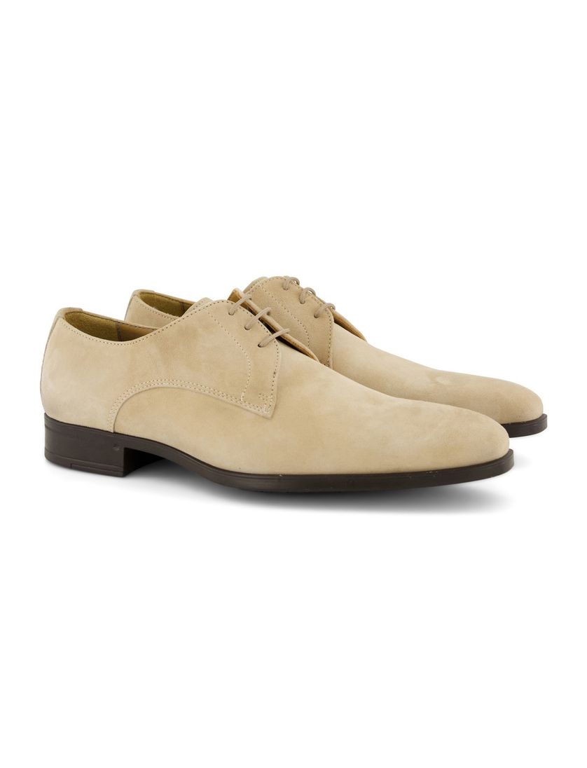 Giorgio veterschoenen beige effen leer