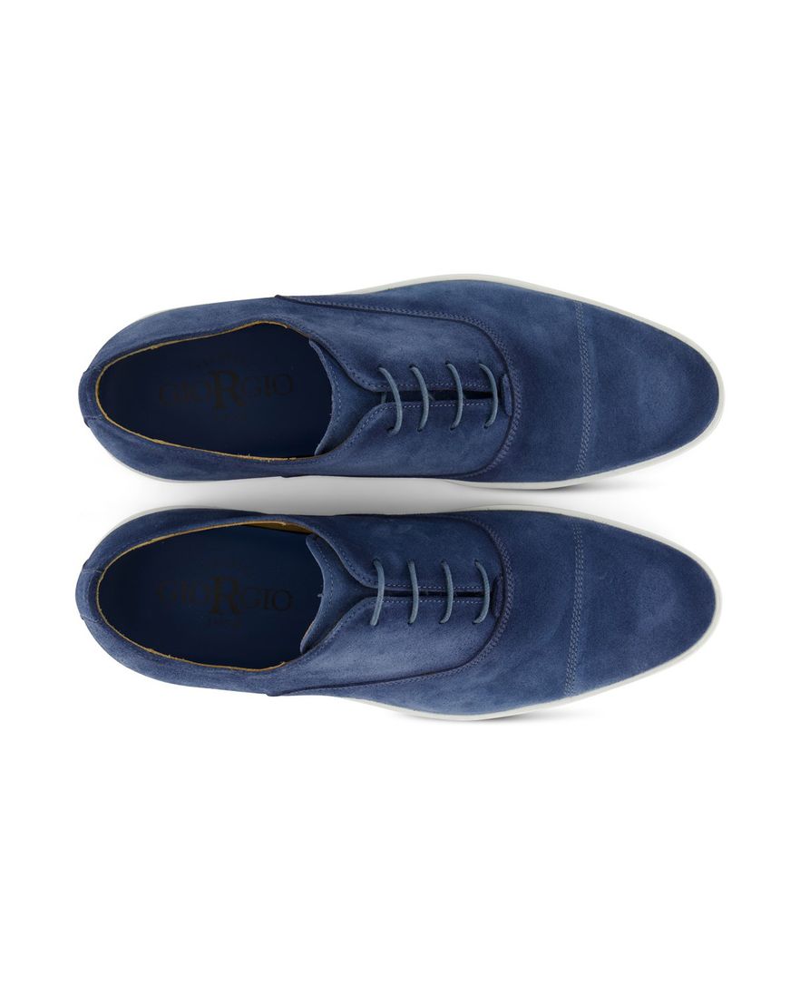 Giorgio nette veterschoenen blauw effen leer