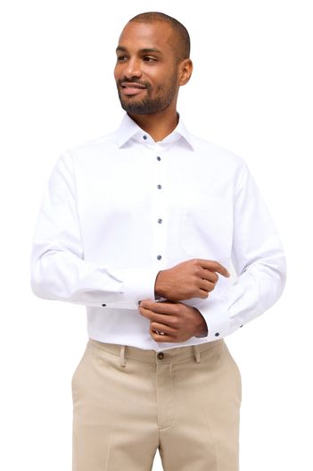 Eterna Eterna overhemd Comfort Fit wit effen katoen