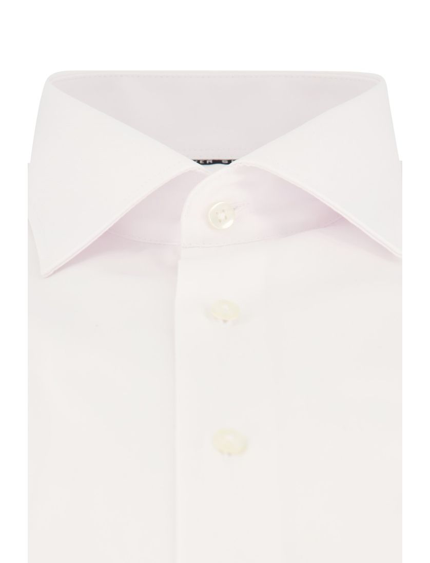 Eterna modern fit overhemd mouwlengte 7 wit katoen strijkvrij