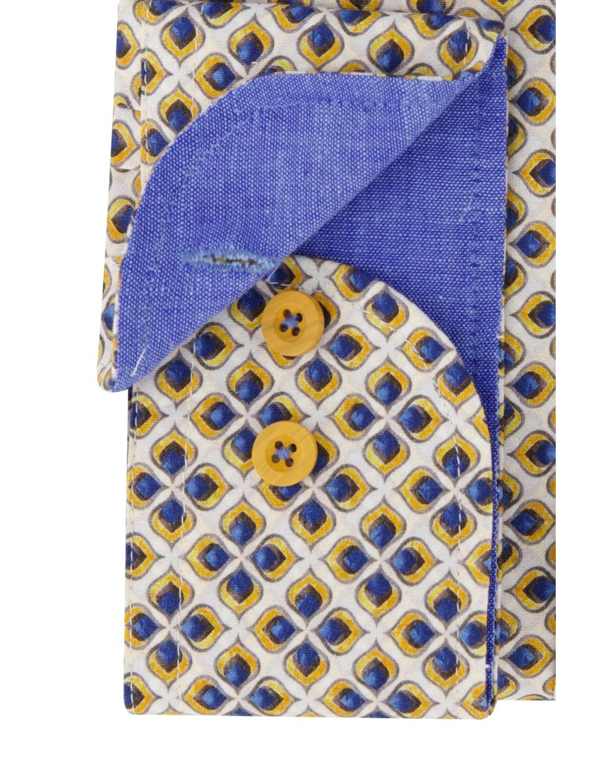 Eden Valley overhemd blauw geel geprint