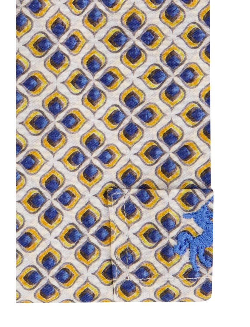 Eden Valley overhemd blauw geel geprint