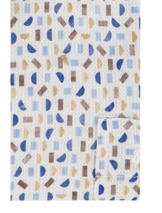 Eden Valley overhemd wit geprint regular fit