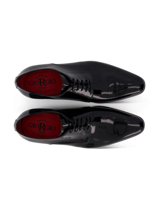 Giorgio leer nette veterschoen zwart