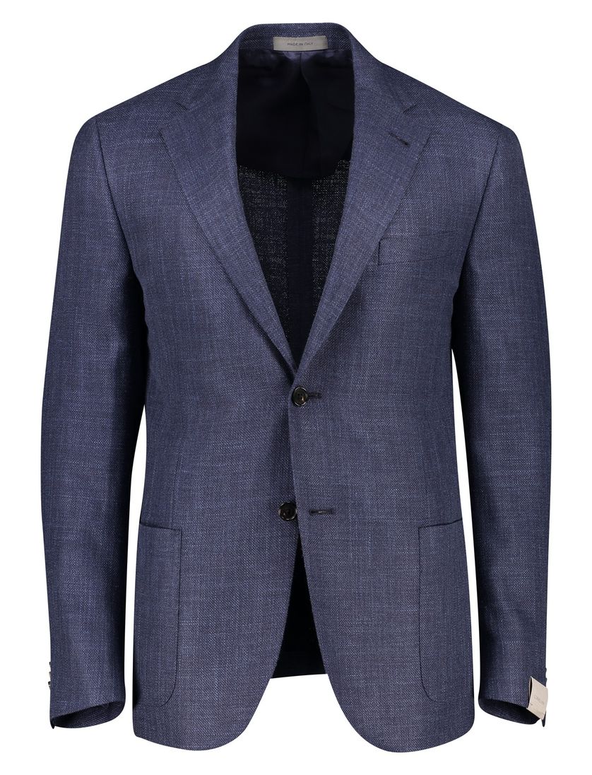 Gemêleerd Corneliani colbert navy borstzak