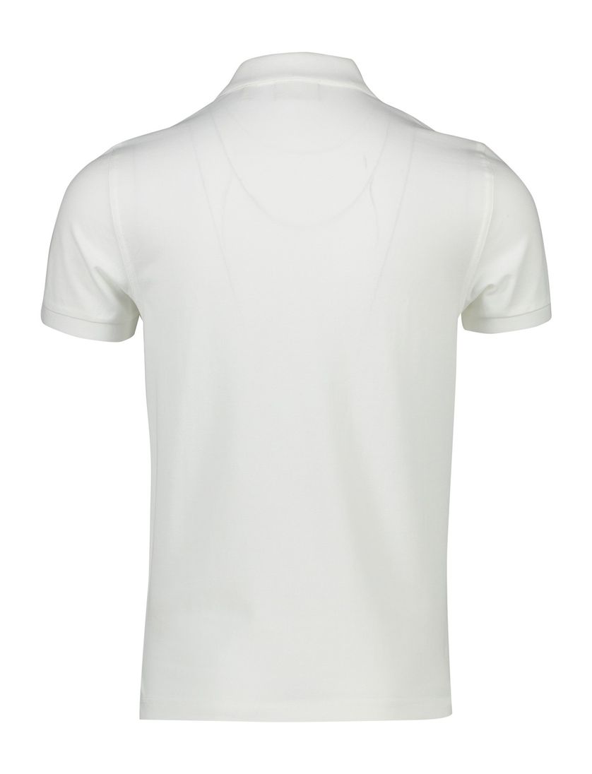 Gant polo wit effen katoen