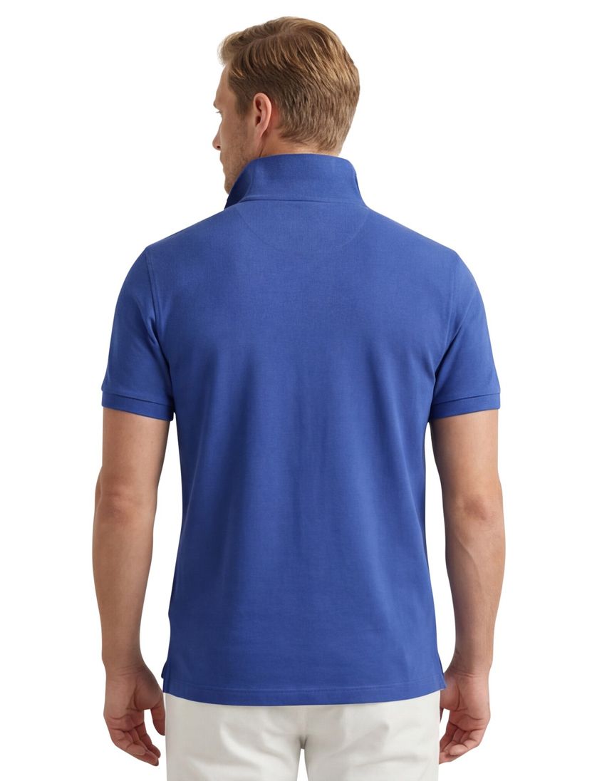 2-knoops Gant polo katoen regular fit blauw