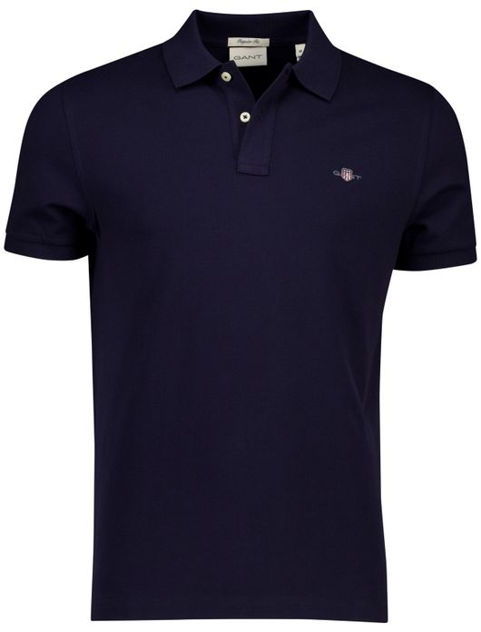 Gant polo donkerblauw 2-knoops pique