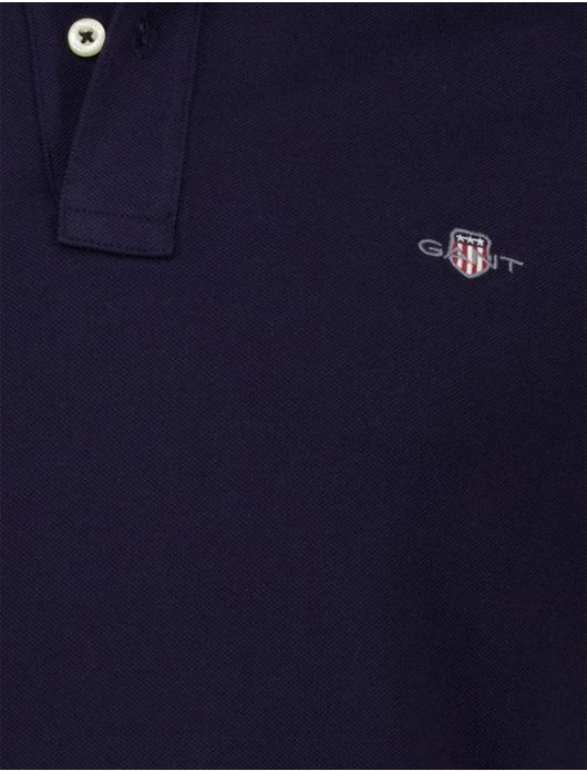 Gant polo donkerblauw 2-knoops pique