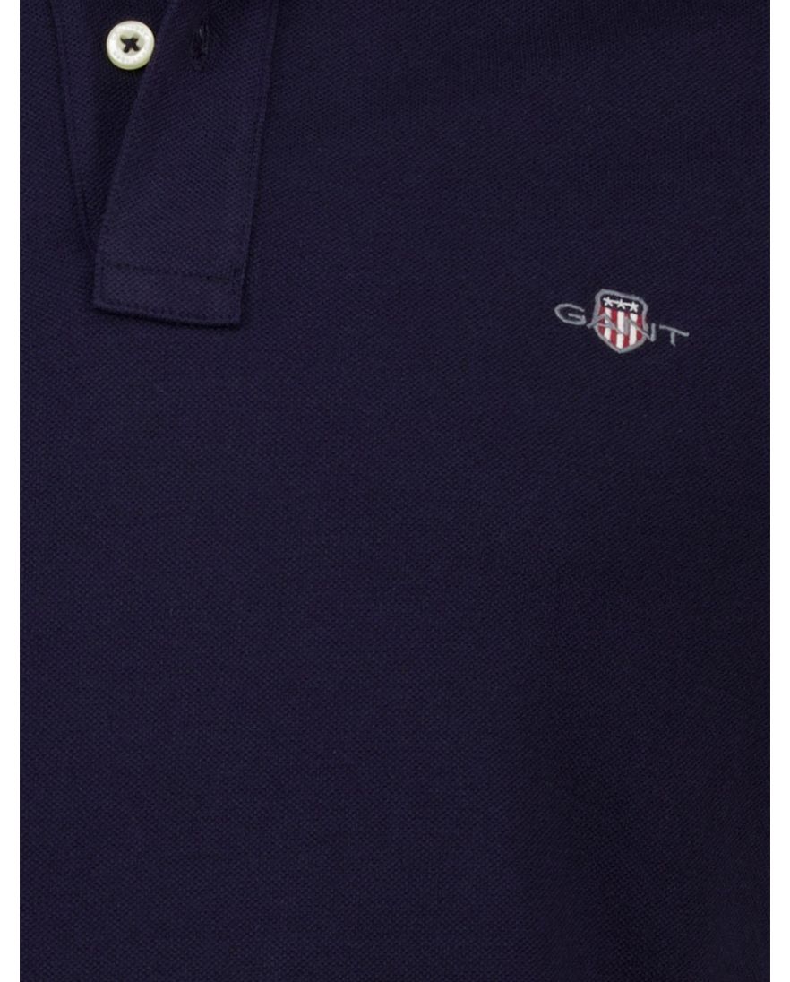 Gant polo normale fit donkerblauw effen