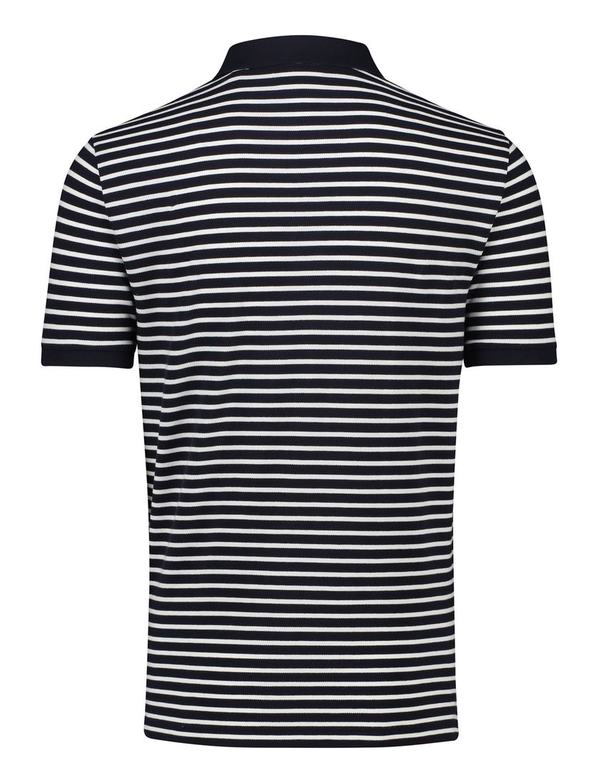 Katoenen Gant polo zwart gestreept normale fit