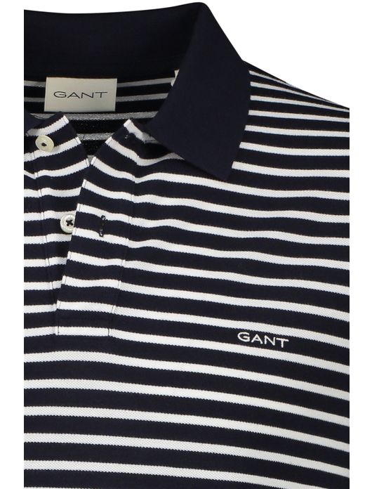 Gant polo zwart gestreept