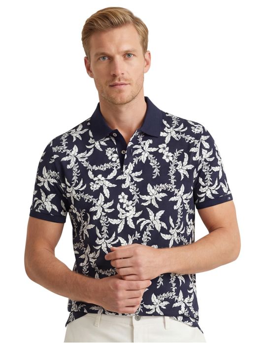 Gant polo donkerblauw print