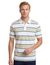 Gant polo katoen beige gestreept normale fit korte mouw 2-knoops