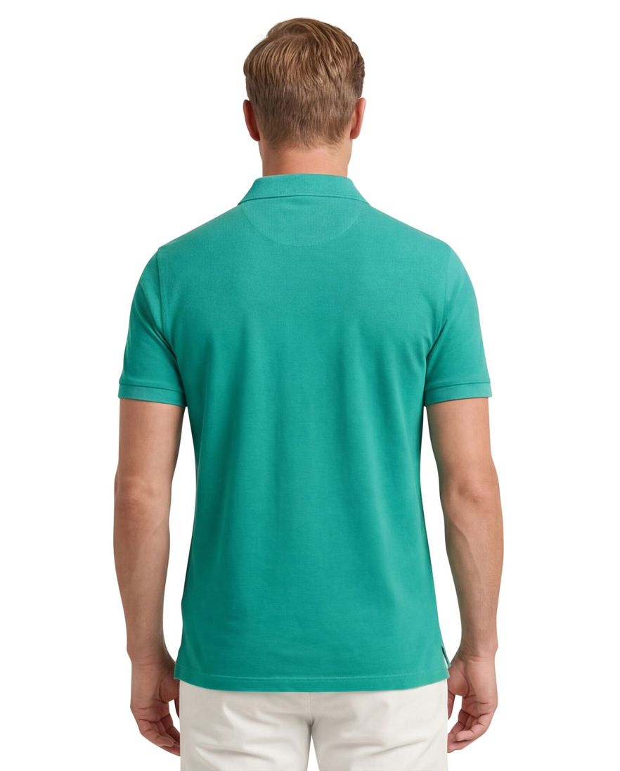 Gant polo normale fit lichtblauw effen katoen 2 knopen