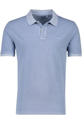 Gant Gant polo normale fit lichtblauw effen 100% katoen
