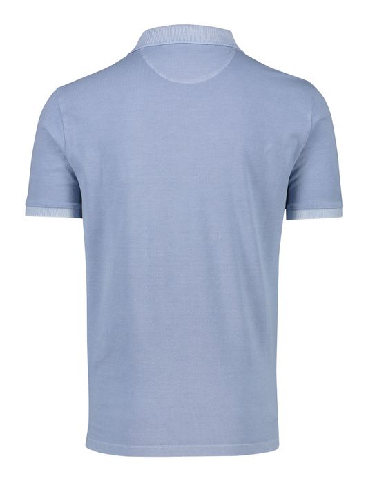 Gant polo blauw lichtblauw korte mouw