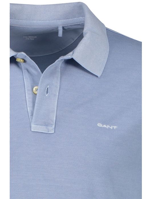Gant polo blauw lichtblauw korte mouw