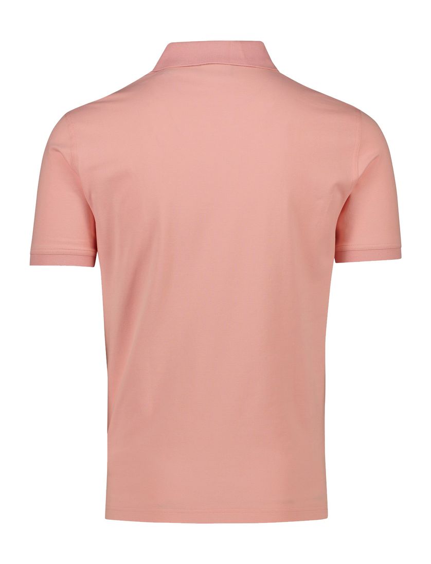Gant polo slim fit roze effen met stretch