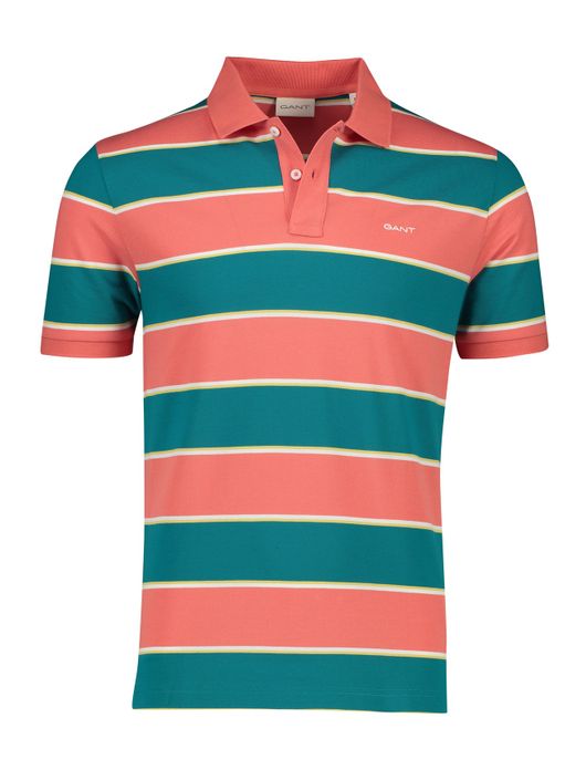 Gant polo turquoise gestreept