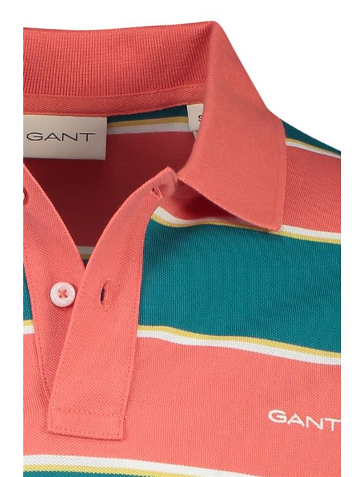 Gant polo turquoise gestreept
