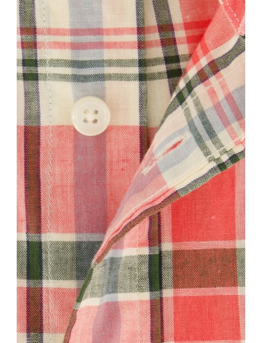 Gant overhemd korte mouw roze geruit