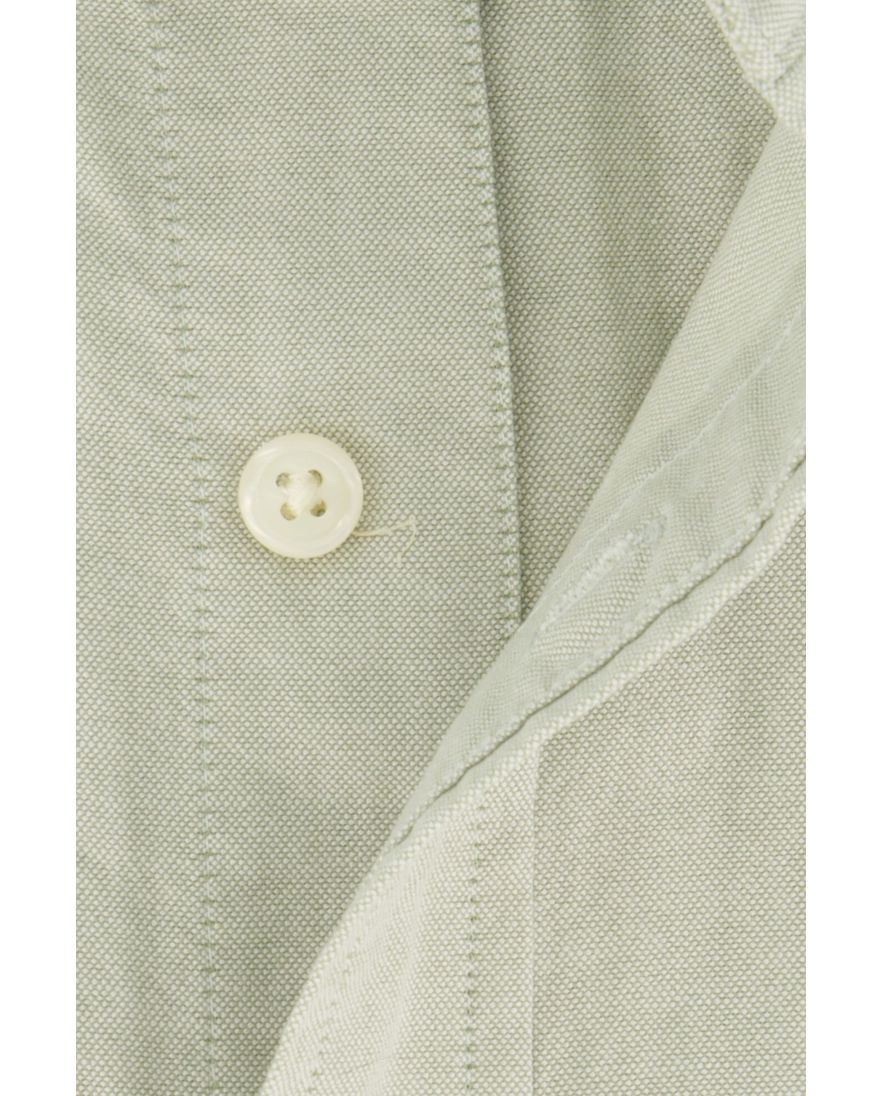 Gant casual overhemd korte mouw regular fit lichtgroen effen katoen
