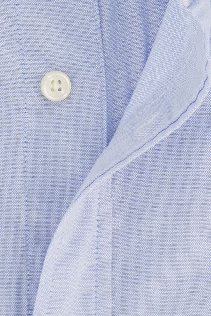 katoenen Gant overhemd korte mouw normale fit lichtblauw