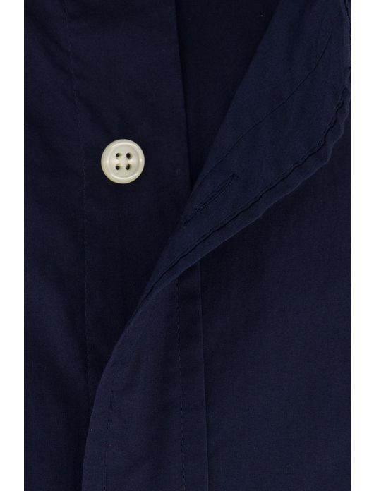 Gant overhemd korte mouw donkerblauw