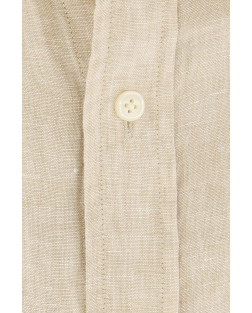 Gant casual overhemd Regular Fit beige effen 100% linnen
