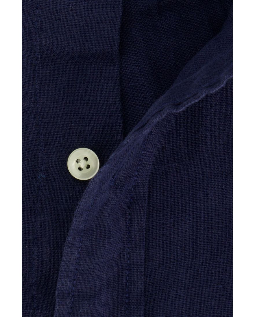 Gant donkerblauw overhemd regular fit linnen
