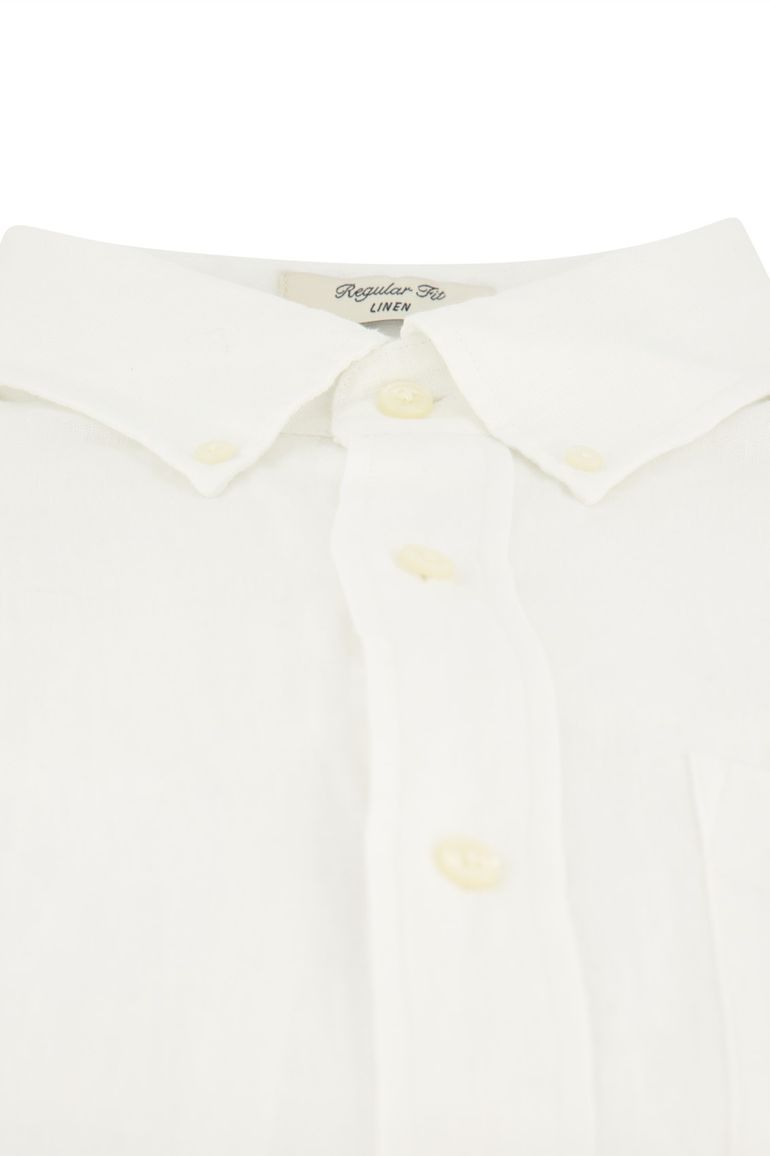 Gant overhemd regular fit wit linnen