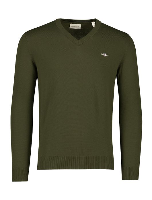 Gant trui groen v-hals