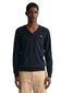Gant v-hals trui donkerblauw katoen regular fit