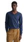 Gant trui regular fit katoen v-hals blauw