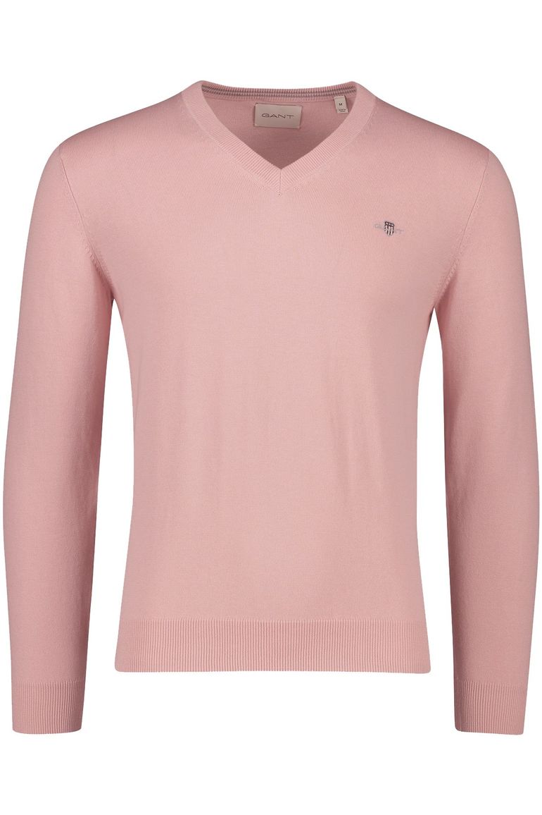 Gant trui v-hals roze katoen